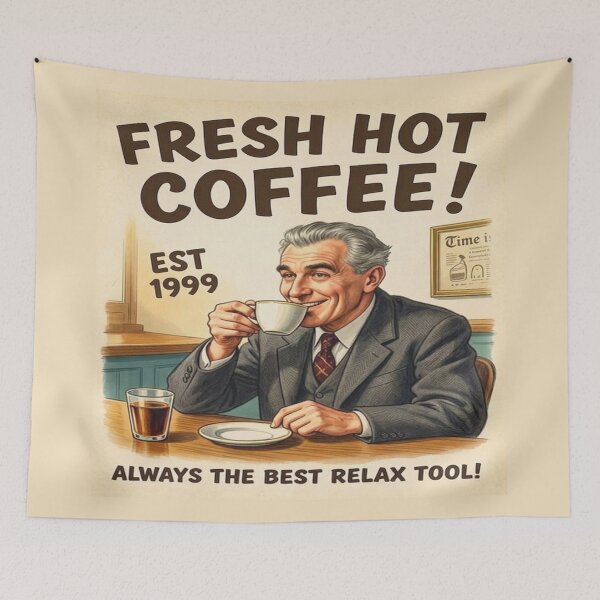 Item preview, Retro Coffee Lover Vintage Est 1999 Gentleman Drinking Fresh Hot Coffee. designed and sold by Giulivo Store Graphic.