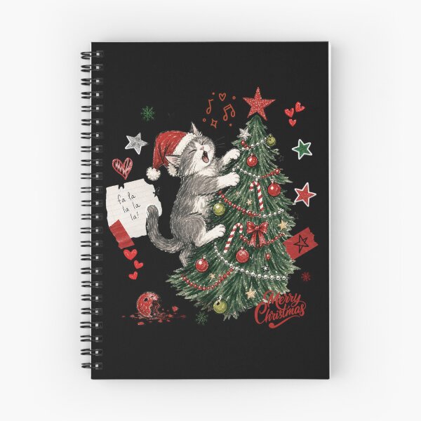 Item preview, Cat Christmas Tree Chaos Funny Holiday Cat Lover Dark Version designed and sold by Design Vibras.