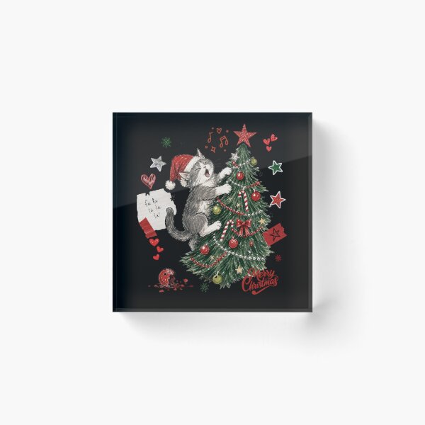 Item preview, Cat Christmas Tree Chaos Funny Holiday Cat Lover Dark Version designed and sold by Design Vibras.