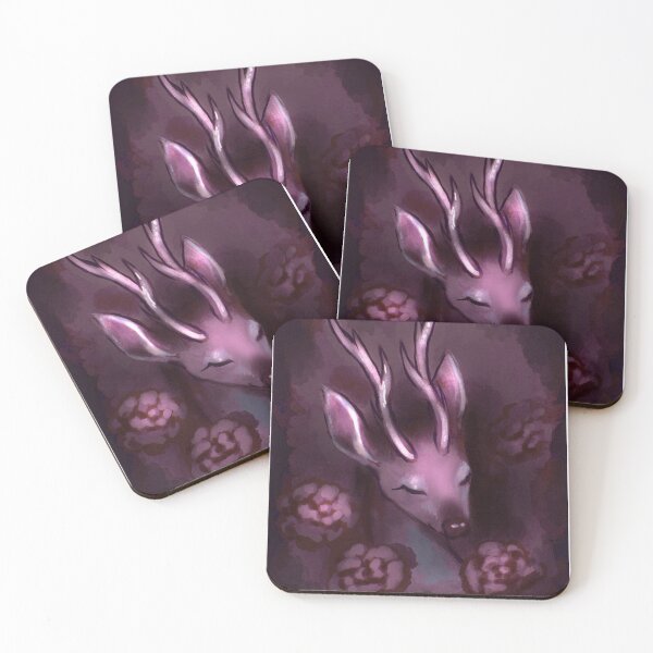 Item preview, Ethereal Mystic Stag Glowing Antlers Vintage Peonies designed and sold by AlexaFurqan.