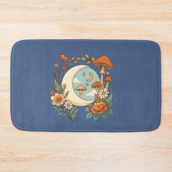 Item preview, Vintage Mushroom Moon Floral Cottagecore Aesthetic designed and sold by GunnuDesigns.
