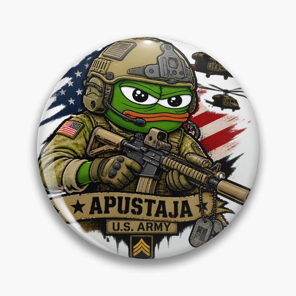 Item preview, Pepe the Frog Soldier Artwork with Apu Style Illustration designed and sold by Jack Millikin.