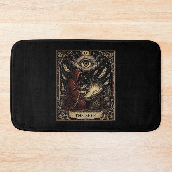 Item preview, The Seer Vintage Tarot Card Woodcut designed and sold by creativerooney.