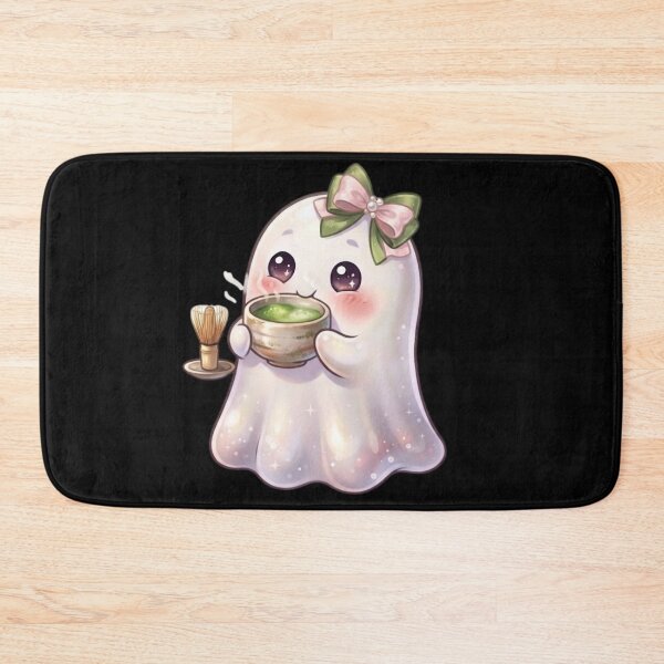 Item preview, Matcha Cute Kawaii Ghost With a Bow Design / Halloween / Cafe / pink green / Ghosts / Foodie Drinks  T-shirts, stickers, phone case, poster, costume designed and sold by TeenLake.