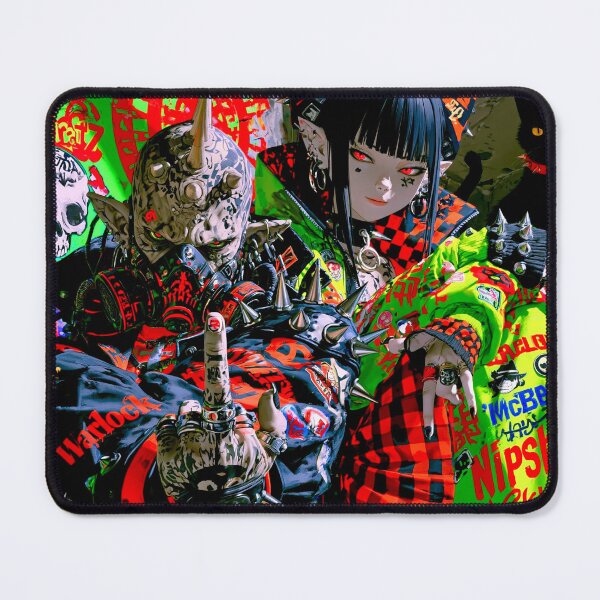 Item preview, Punk Fantasy Couple - Cyberpunk Sci Fi Anime art designed and sold by Delerat7.