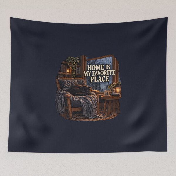 Item preview, Home Is My Favorite Place designed and sold by QuietNovaShop.