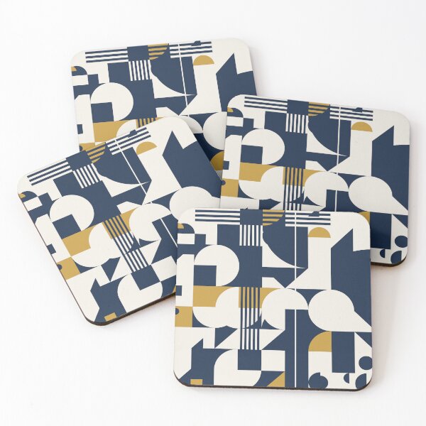 Item preview, Structured Motion – Navy & Mustard designed and sold by TexSta.