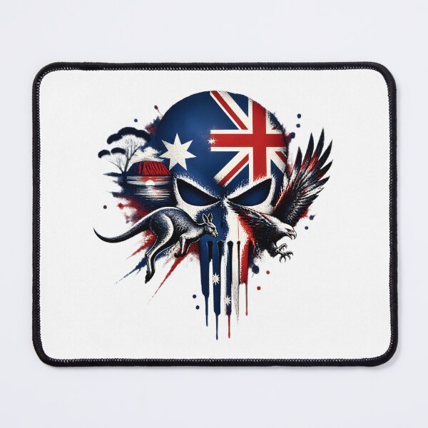 Item preview, Australian Military Skull Tactical Flag Design with V Symbol designed and sold by Jack Millikin.