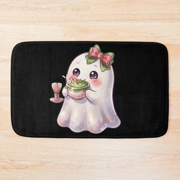Item preview, Strawberry Matcha Cute Kawaii Ghost With a Bow Design / Halloween / Cafe / green/ pink / Ghosts / Foodie Drinks  T-shirts, stickers, phone case, poster, costume designed and sold by TeenLake.