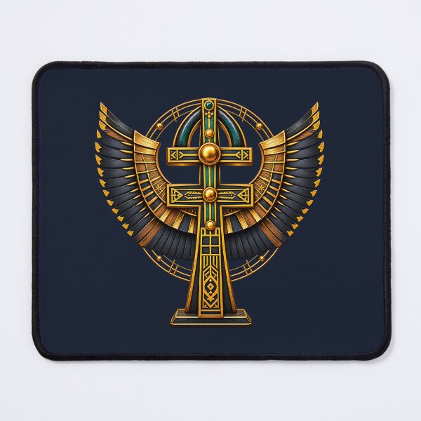 Item preview, Intricate Egyptian Ankh with Wings Symbol Design for African Spirituality designed and sold by 'VARI'.