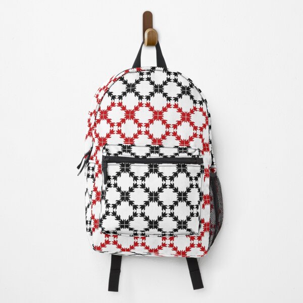 Item preview, Black Red Geometric Star Pattern designed and sold by Sasas Design.