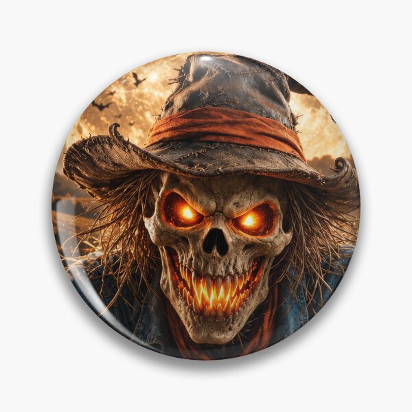 Item preview, Halloween Skeleton Scarecrow – Gothic Horror Pumpkin designed and sold by DrakariArt.