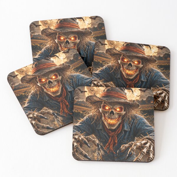 Item preview, Halloween Skeleton Scarecrow – Gothic Horror Pumpkin designed and sold by DrakariArt.