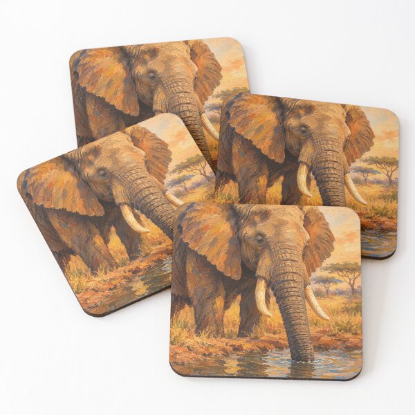 Item preview, African Elephant at Sunset designed and sold by FeyArteDesigns.