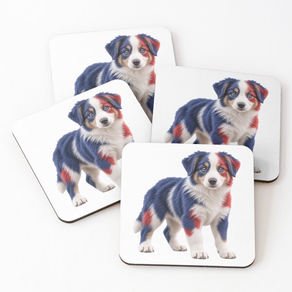 Item preview, Australian Shepherd Australia Flag Puppy designed and sold by GraffiCity.