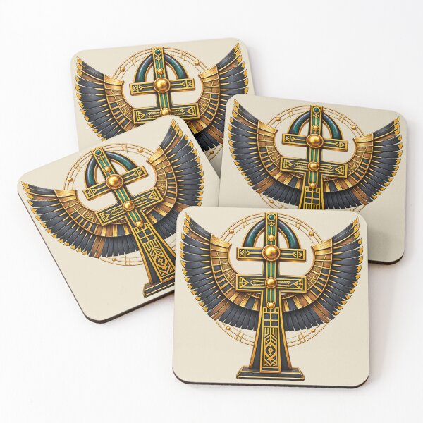 Item preview, Intricate Egyptian Ankh with Wings Symbol Design for African Spirituality designed and sold by 'VARI'.