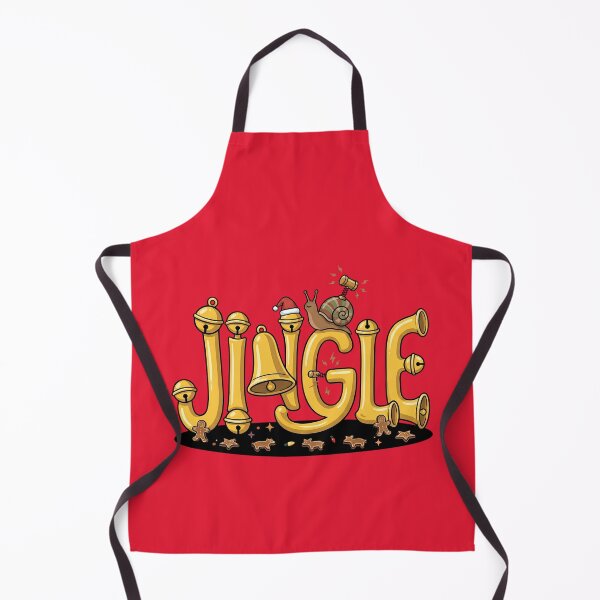 Item preview, Jingle Bells Christmas Typography Musical Snail Holiday Festive Brass Horns Gingerbread Pop Art designed and sold by Rare By Hero.