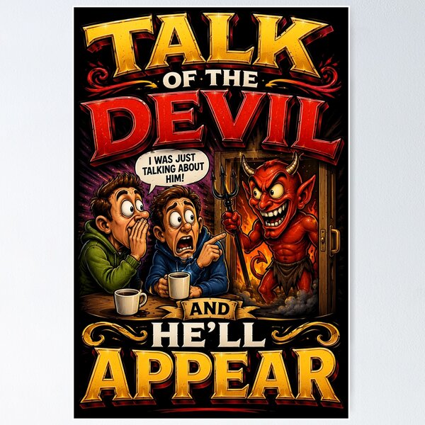Item preview, TALK OF THE DEVIL AND HE WILL APPEAR designed and sold by Smoothseer.