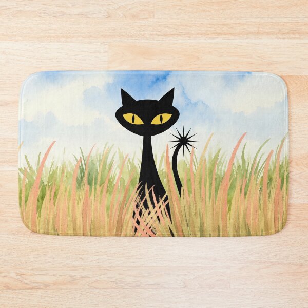 Item preview, Spooky-Cool Cat under blue sky designed and sold by 247DesignStudio.