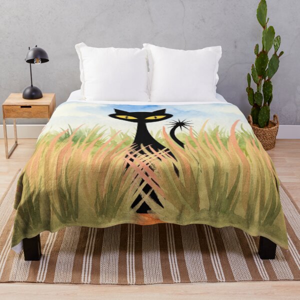 Item preview, Spooky-Cool Cat under blue sky designed and sold by 247DesignStudio.