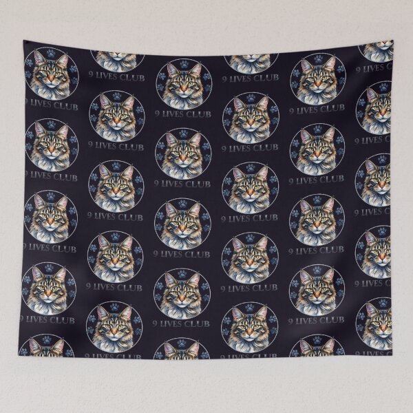 Item preview, The Club of Nine Lives, Maine Coon Cat with Paws designed and sold by LiskoDesign.