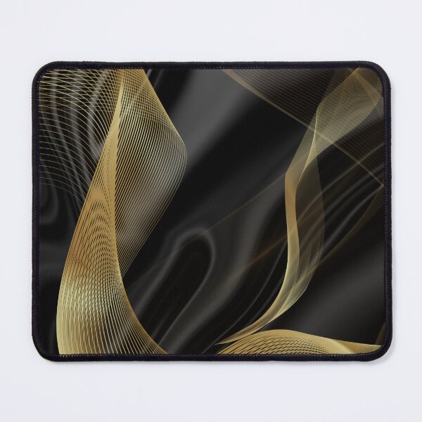 Item preview, Elegant Black and Gold Fluid Waves Aesthetic designed and sold by Diseño que alegran tu día.