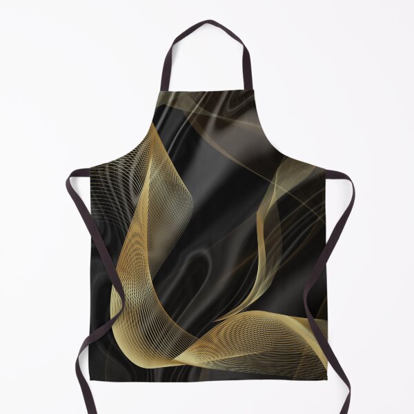 Item preview, Elegant Black and Gold Fluid Waves Aesthetic designed and sold by Diseño que alegran tu día.