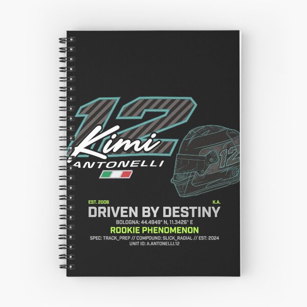 Item preview, Kimi Antonelli 12 Driven By Destiny Rookie Racing Helmet designed and sold by PhotoArtMC.