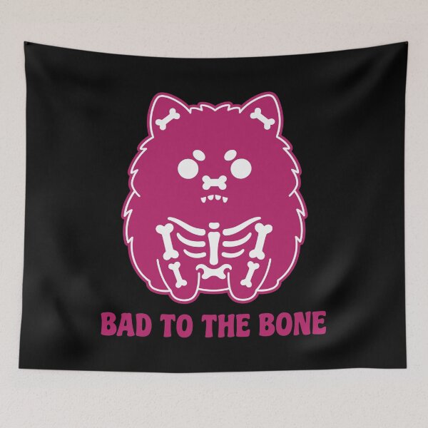 Item preview, Bad To The Bone Pomeranian Skeleton Vector Illustration designed and sold by ZUMERI.