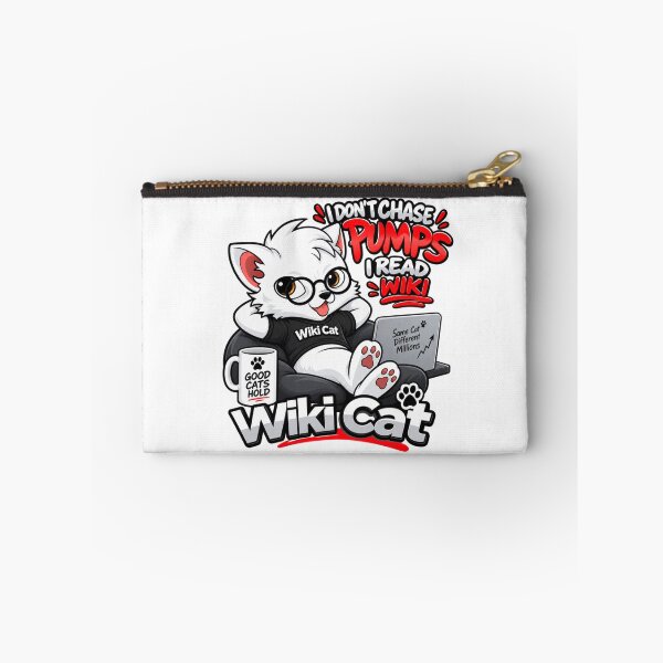 Item preview, WikiCat I Don’t Chase Pumps Crypto Cat Meme designed and sold by Obinne.