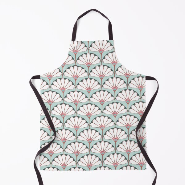 Item preview, Art Deco fans in mint, pink & petrol – retro floral pattern designed and sold by soulthreads.pattern.
