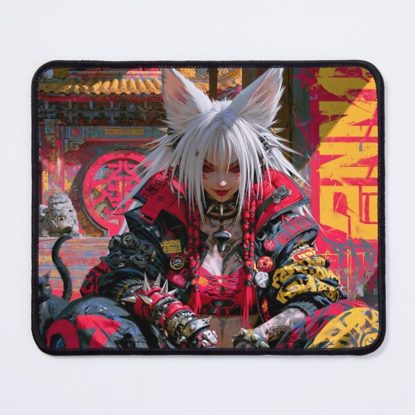 Item preview, Kitsune Anime Foxgirl - Cyberpunk Sci Fi Anime art designed and sold by Delerat7.