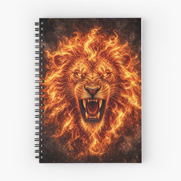 Item preview, The Fiery Lion - The Majestic Predator designed and sold by Marcu Ioachim.