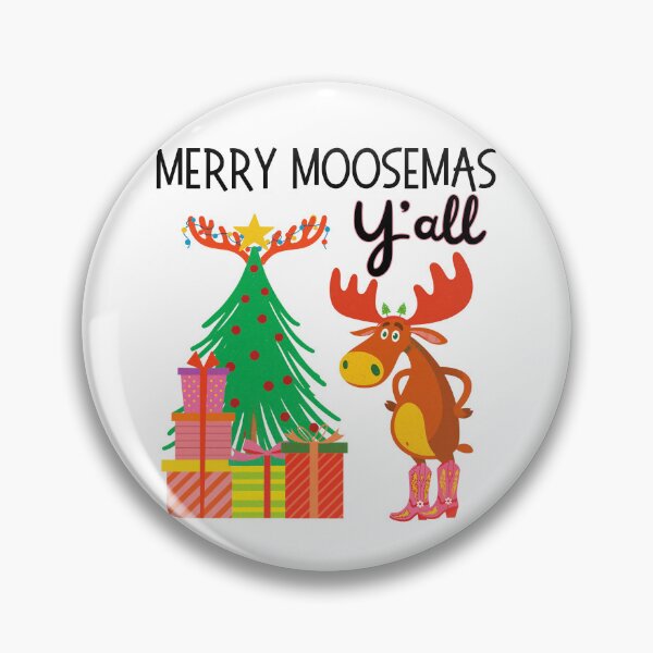 Item preview, Merry Moosemas Y'all Funny Western Christmas Moose | Dark Ink Edition designed and sold by SunandShade.