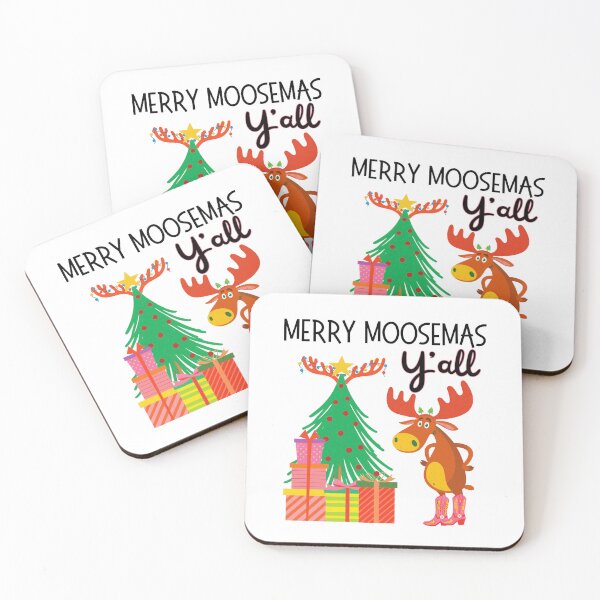 Item preview, Merry Moosemas Y'all Funny Western Christmas Moose | Dark Ink Edition designed and sold by SunandShade.