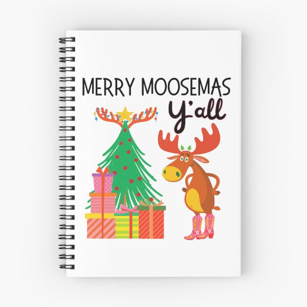 Item preview, Merry Moosemas Y'all Funny Western Christmas Moose | Dark Ink Edition designed and sold by SunandShade.