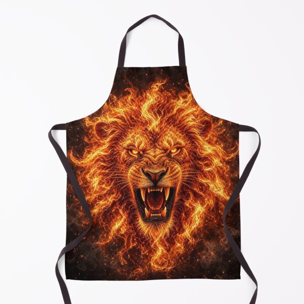Item preview, The Fiery Lion - The Majestic Predator designed and sold by Marcu Ioachim.