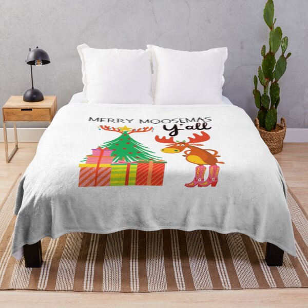 Item preview, Merry Moosemas Y'all Funny Western Christmas Moose | Dark Ink Edition designed and sold by SunandShade.