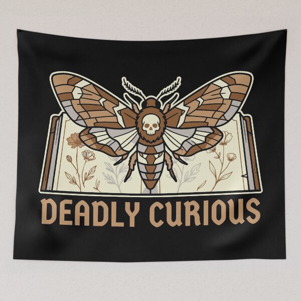 Item preview, Deadly Curious Gothic Death Moth Book Graphic designed and sold by ZUMERI.