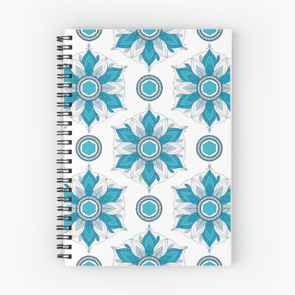 Item preview, Turquoise Thai Lotus Geometric Pattern on Black designed and sold by Mousy17.