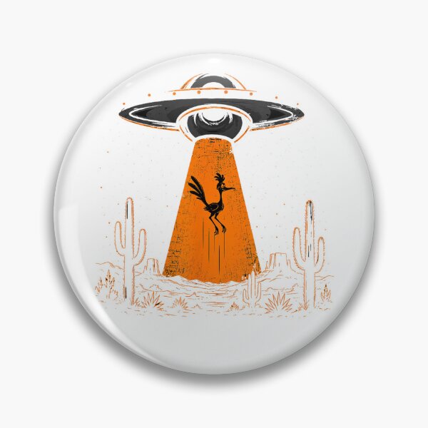 Item preview, Roadrunner and UFO Alien Abduction Desert Science Humor designed and sold by Thedondom.