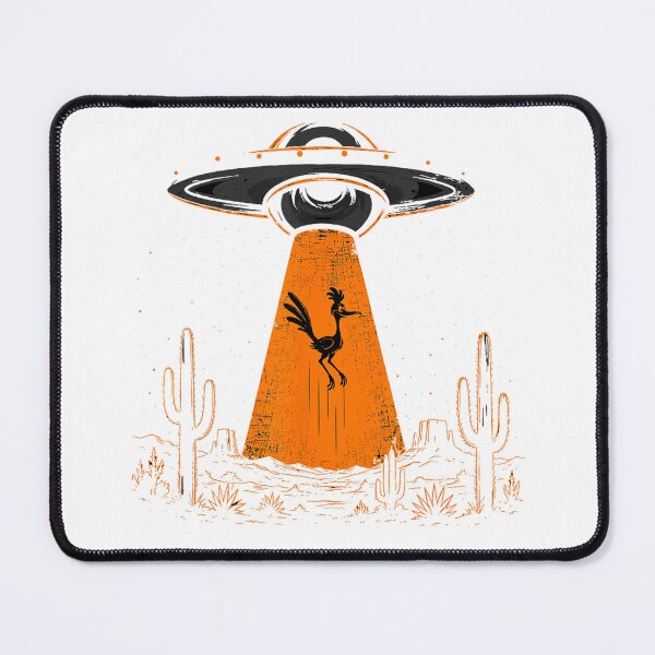 Item preview, Roadrunner and UFO Alien Abduction Desert Science Humor designed and sold by Thedondom.