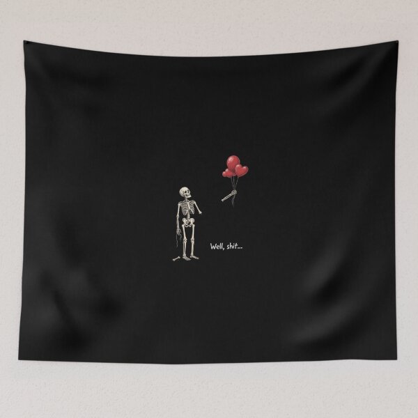 Item preview, Skeleton Balloon T-Shirt, Funny Sarcastic Tee, Gothic Halloween Shirt, Dark Humor Gift designed and sold by aladden.