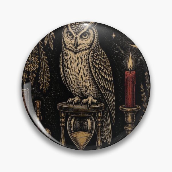 Item preview, The Alchemist Owl Tarot Card Woodcut designed and sold by creativerooney.
