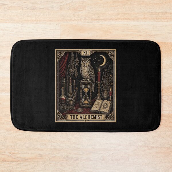 Item preview, The Alchemist Owl Tarot Card Woodcut designed and sold by creativerooney.