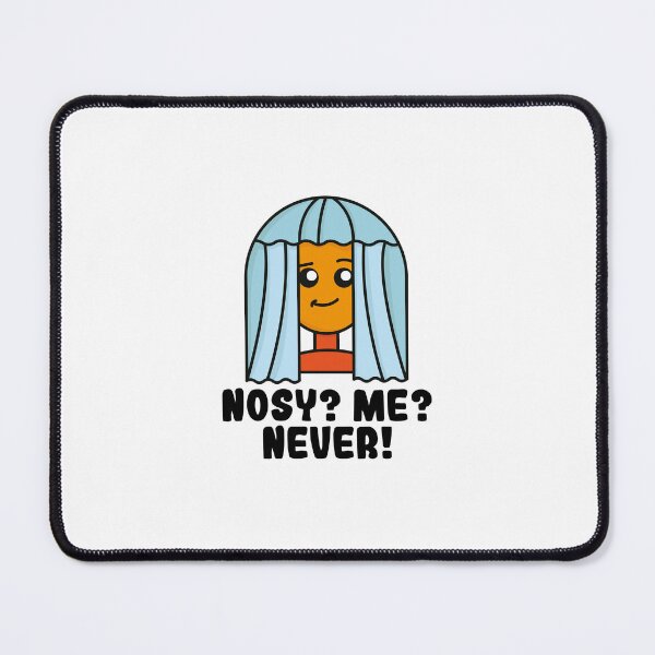 Item preview, Nosy? Me? Never! | Funny Curtain Character designed and sold by Creatory.studio.