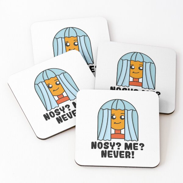 Item preview, Nosy? Me? Never! | Funny Curtain Character designed and sold by Creatory.studio.