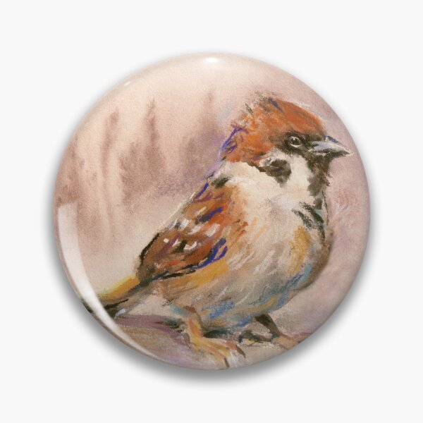 Item preview, Eurasian Tree Sparrow Soft Pastel Painting designed and sold by Lukyanovart.