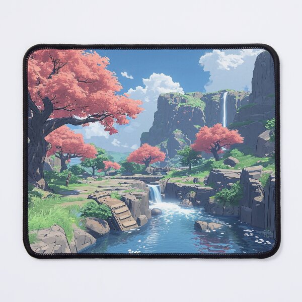 Item preview, Blossom Falls Sanctuary | Anime Fantasy Scenery designed and sold by bella-rosa87.