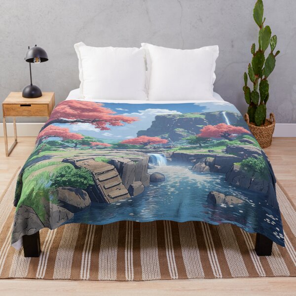 Item preview, Blossom Falls Sanctuary | Anime Fantasy Scenery designed and sold by bella-rosa87.